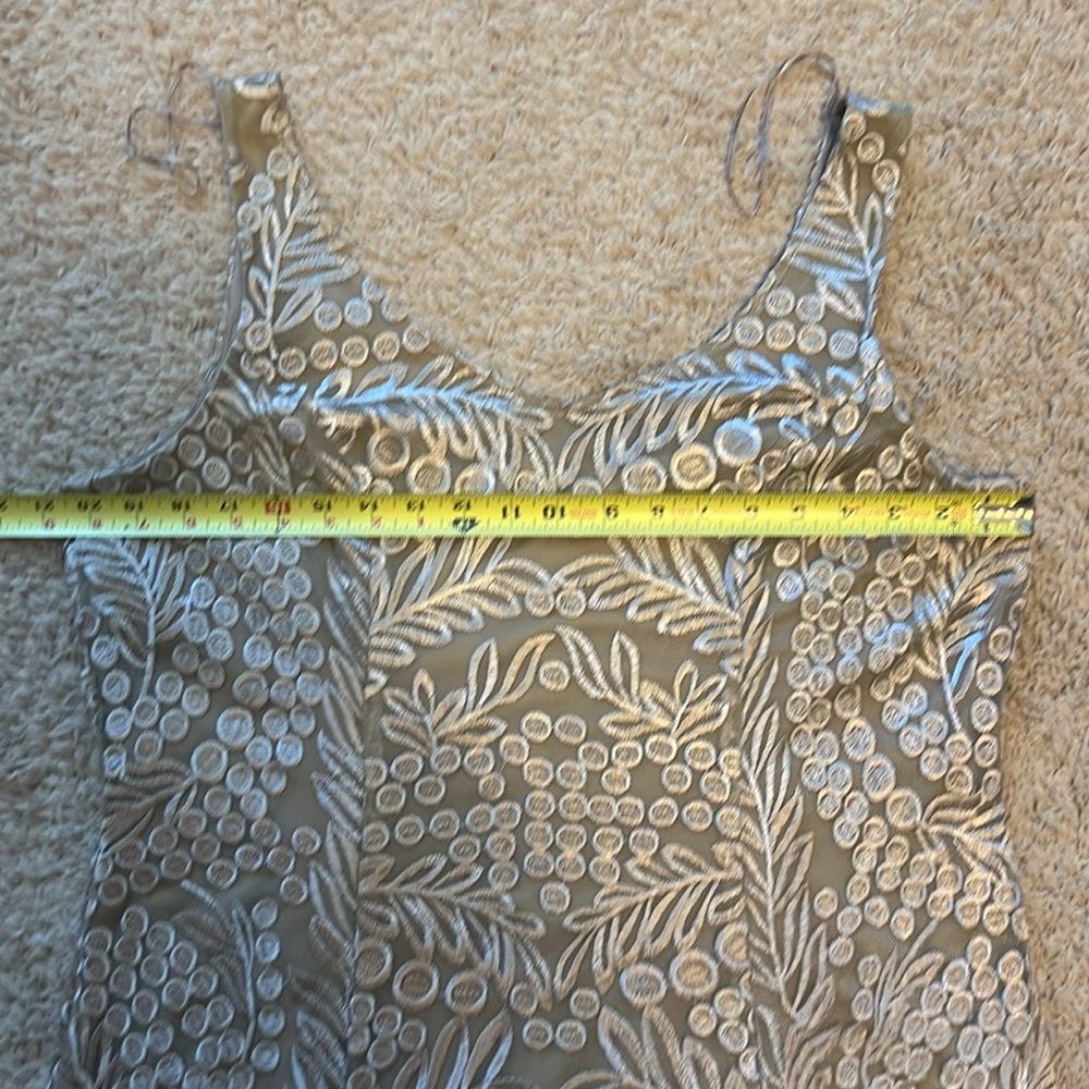 Alex Evenings Tan and Gold Maxi Dress - Picture 6 of 7